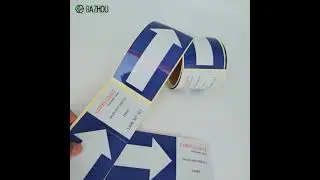 Custom Private Product Printed Adhesive Vinyl Label Waterproof Arrow Sticker