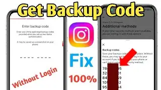 how to get backup code without login || enter backup code problem solve instagram