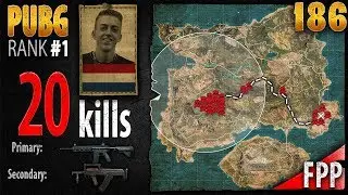 PUBG Rank 1 - ibiza 20 kills [EU] SOLO FPP - PLAYERUNKNOWN'S BATTLEGROUNDS #186