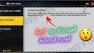 Best discount event Hideout 😏 || free fire new discount event || #freefire  #ff