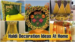 30+haldi decoration ideas at home|haldi decoration ideas|haldi backdrop ideas at home|haldi backdrop
