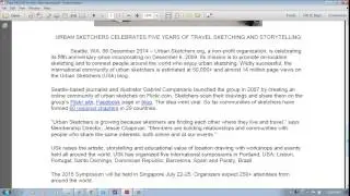 How to Write a Press Release, a Video Tutorial by Urban Sketchers