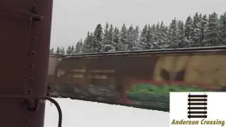 Eastbound Grain train in Lake Louise Alberta