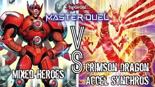 Heroes never GIVE UP| Heroes VS Crimson Dragon Synchro| Master Duel Gameplay
