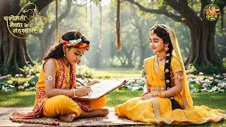 श्री कृष्णा लीला | सूंदर से बगीचे में बैठे कान्हा ने बनाई राधा रानी की तस्वीर | YMKN | Radhe Radhe |