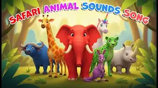 Safari Animal Sounds Song 248 | Song For Kids | Purple Panda Rhymes