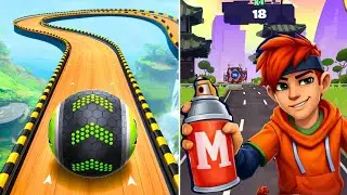 Going Balls vs MetroLand Endless Runner | Portal Run | High Score Gameplay