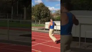 Fastest 100 m sack race 🏃&zwj;♂️💨 26.22 seconds by Stephen Wildish🏆🥇#shorts