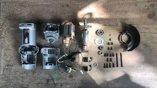 Repair, clean, replace bearings. RYOBI G-101 angle grinder, 1200R.P.M. 5.5A