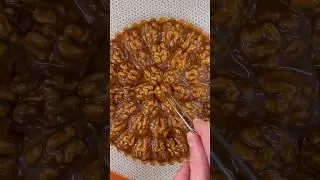 🤤Vanilla Caramel and Walnut Pie #shorts #foodshorts #baking