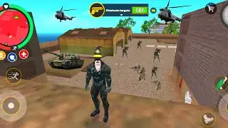 Rope Hero: Vice Town (Iron Ball Machine Attack Zombies Human on Army Base) - Android Gameplay#viral
