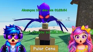 Sobrevivemos a 101 DIAS no Balsa 101 Alfa do ROBLOX