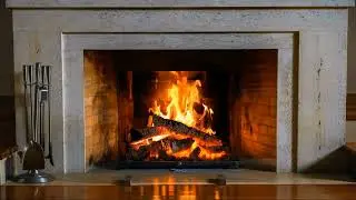 Relaxing Wood Fire with Cracking Sounds fireplace in DOOR