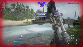 Star Wars Battlefront - 2 flying and punching an ewok