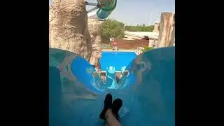 Quick Speedy Blue Waterslide At Al Montazah Waterpark Sharjah. #shorts