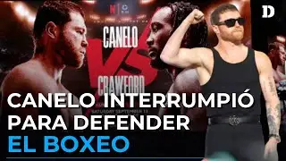 Canelo interrumpi&oacute; para defender el boxeo durante la conferencia final / El Diario