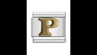 Letter P Classic Link in Yellow Gold