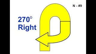 ANKC 2026 Rally Sign N9: 270&deg; Right Turn (Novice)