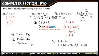 NIMCET 2017 - Computer Awareness Section | NIMCET PYQ Solutions | NITsbits NIMCET Coaching