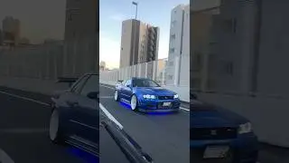 首都高でカッコよすぎるER34に遭遇🔥 #gtr #er34 #ztune #nissan #fastandfurious #首都高速 #辰巳 #r34gtr #jdm