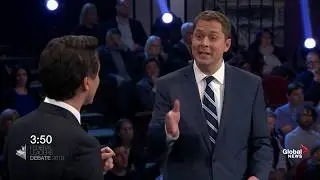 Leaders' Debate: Scheer presses Trudeau on SNC-Lavalin affair