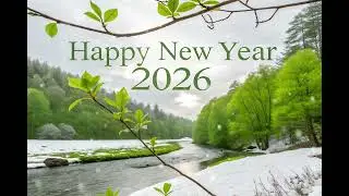 Happy New Year 2026 Scenic River Landscape and peaceful