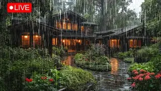 Enjoy The Rain Atmosphere of Beautiful Japanese Zen Garden 🌧️ Rain Sound for sleeping, study
