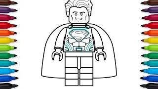 How to draw Lego Superman - coloring pages
