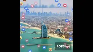 Dubai View from Helicopter Ride on top of Dubai Burj Al Arab and Buri Khalifa