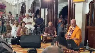 Kirtan with H H B B Govinda Swami Maharaj. 08 April 2025. SSKB ISKCON Vedic Farm, Mauritius.