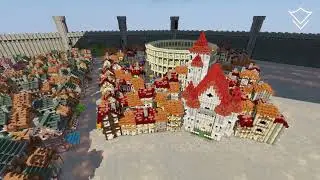 [Minecraft Time-Lapse] The City of Orario | 4K 60 FPS