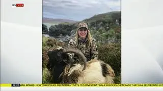 Larysa Switlyk hunting pictures causes angry storm (USA/(Scotland)) - Sky News - 25th October 2018