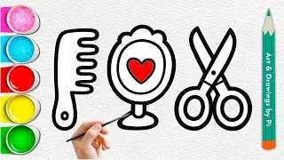 Cute Hair Salon Coloring ✂️🪞🎨 | Relaxing & Satisfying Art for Kids
