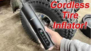 ADNOOM Cordless Battery Portable Air Pump for Car Tires with LED Flashlight,150PSI  REVIEW