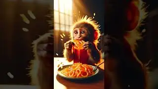 Cute Baby Monkey Eating Jalebi 🍬😂 | Funny Monkey Video 2025