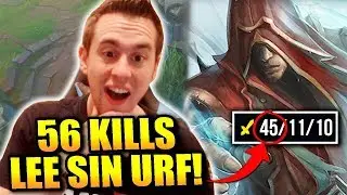 56 Lee Sin URF Plays in 10 Minutes - League of Legends