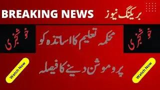 TEACHER'S PROMOTION |Promotion Policy|| ESED KPK 202|| Promotion Rules #employeenews#esedkpk#pension