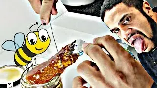 Eating Raw Honeycomb First Time