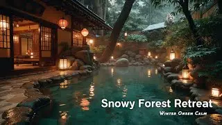 Winter Onsen Piano Serenity - Relaxing Spa Music & Snow Ambience for Deep Calm