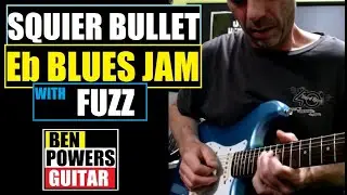 Squier Bullet Texas Blues Strat Eb Blues Jam With Fuzz