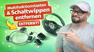 Multifunktionstasten Symbol und Schaltwippen entfernen VAG Lenkrad