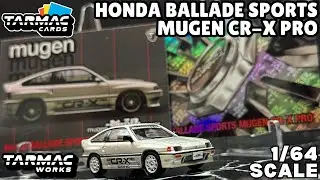 Распаковка Tarmac Works и Tarmac Cards Honda Ballade Sports Mugen CR-X Pro 2025 года | Серебро | ...