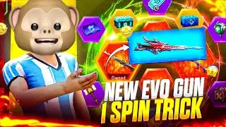 || NEW EVO GUN || 1 SPIN TRICK || TELUGU VIDEO 😁🤣#freefiremax #viralvideo #newevent #evogun #tricks 