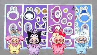 💗LABUBU x HELLO Kitty 💗 ASMR DIY | part.1| cutie stickers ‼️💓#asmr #diy #labubu #hellokitty