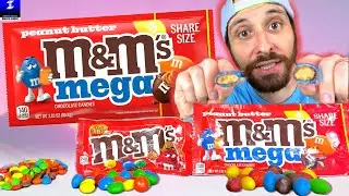 Обзор арахисовой пасты M&M&rsquo;s MEGA и история Mega M&M&rsquo;s | Сравнение размеров