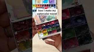 How to make watercolor travel palettes on a limited budget #watercolor  #watercolorpalette #diy