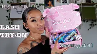 AFFORDABLE luxury lashes | try on haul| ft. Cavalli Lash