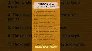 10 SIGNS OF A CLEVER PERSON