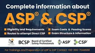 Complete information about ASP and CSP | BCSP Certifications |Top level HSE Certifications