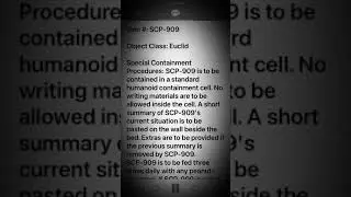 Scp 909 Mr. Forgetful
